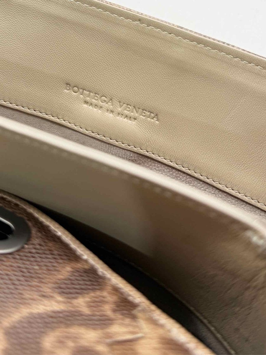 Pre-loved BOTTEGA VENETA Envelope Brown Clutch at Reems Closet