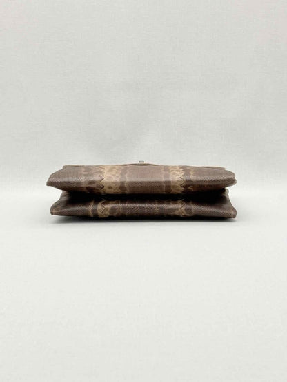 Pre-loved BOTTEGA VENETA Envelope Brown Clutch at Reems Closet