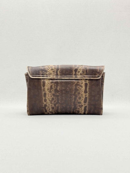 Pre-loved BOTTEGA VENETA Envelope Brown Clutch at Reems Closet
