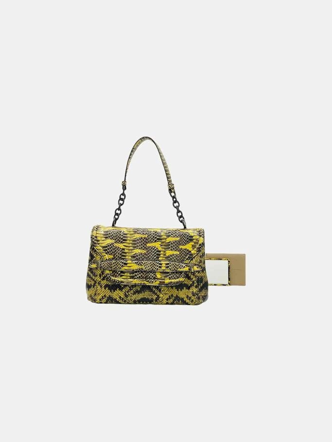 Pre - loved BOTTEGA VENETA Flap Black & Yellow Shoulder Bag at Reems Closet