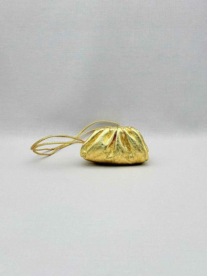Pre-loved BOTTEGA VENETA Gold Metallic Coin Wallet at Reems Closet