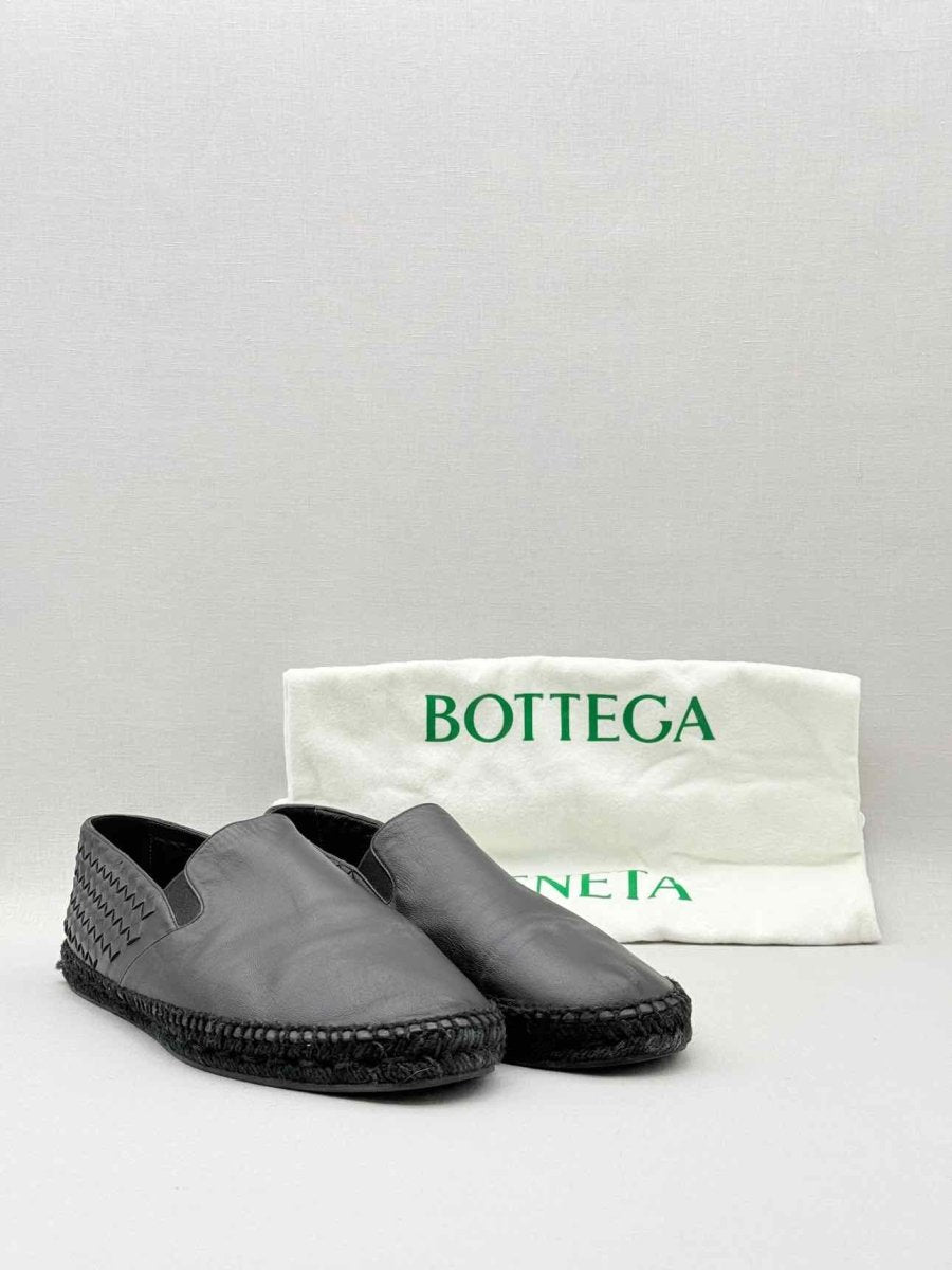 Pre - loved BOTTEGA VENETA Intrecciato Black Size EU 46 Flats at Reems Closet