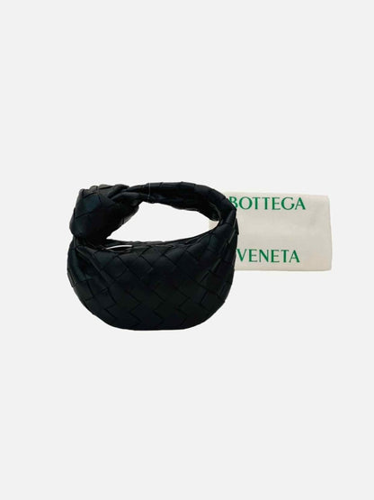 Pre - loved BOTTEGA VENETA Jodie Black Intrecciato Top Handle at Reems Closet