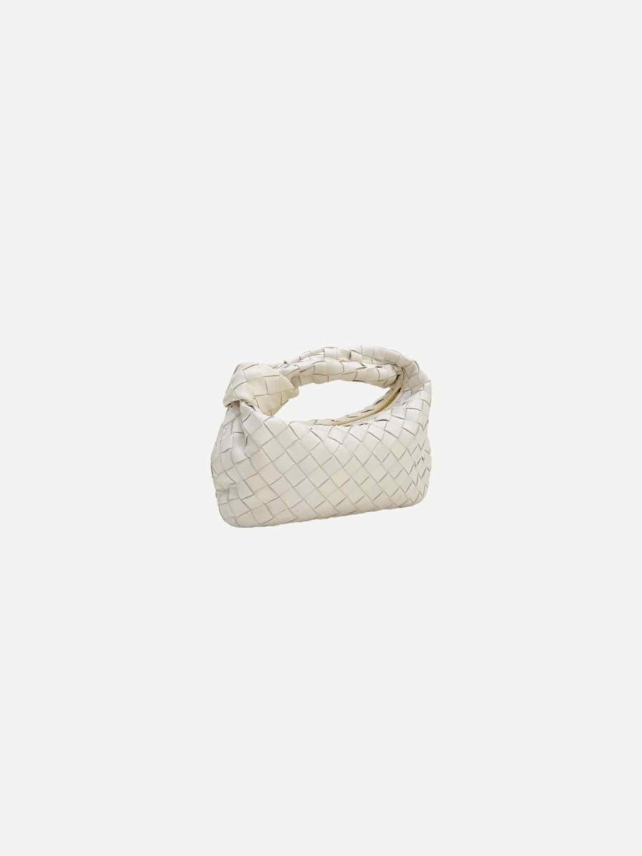 Pre - loved BOTTEGA VENETA Jodie White Shoulder Bag Mini at Reems Closet