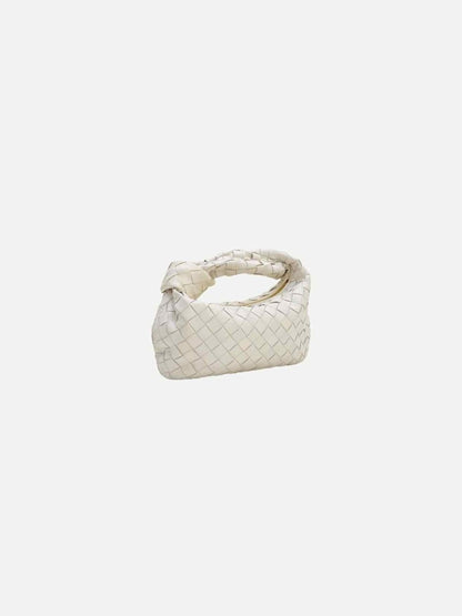 Pre - loved BOTTEGA VENETA Jodie White Shoulder Bag Mini at Reems Closet