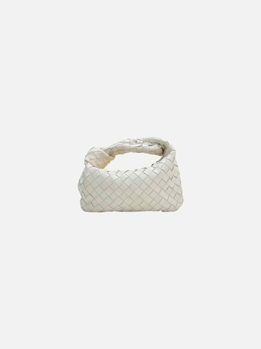 Pre - loved BOTTEGA VENETA Jodie White Shoulder Bag Mini at Reems Closet