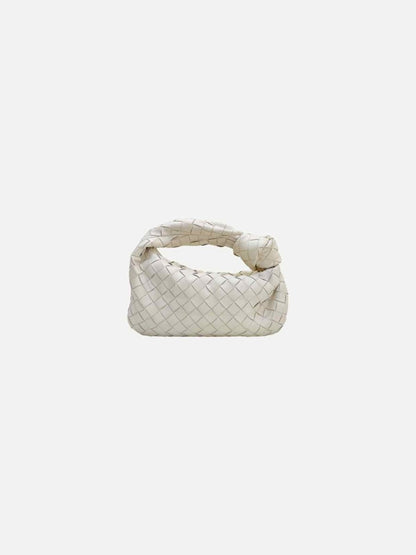 Pre - loved BOTTEGA VENETA Jodie White Shoulder Bag Mini at Reems Closet