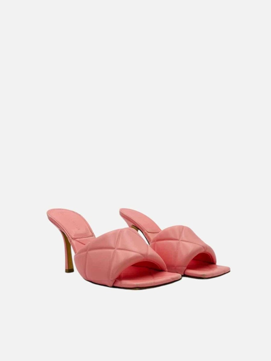 Pre - loved BOTTEGA VENETA Lido Pink Mules 38.5 at Reems Closet