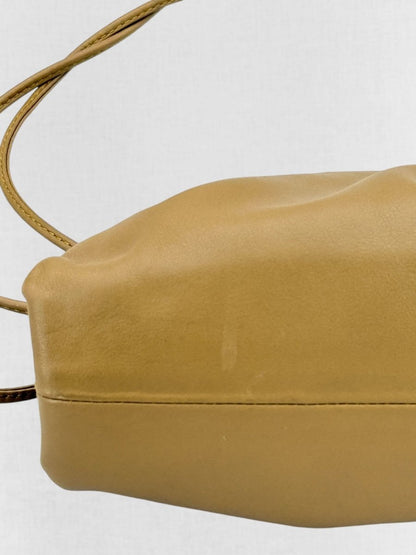 Pre - loved BOTTEGA VENETA Mini Pouch Tan Crossbody at Reems Closet