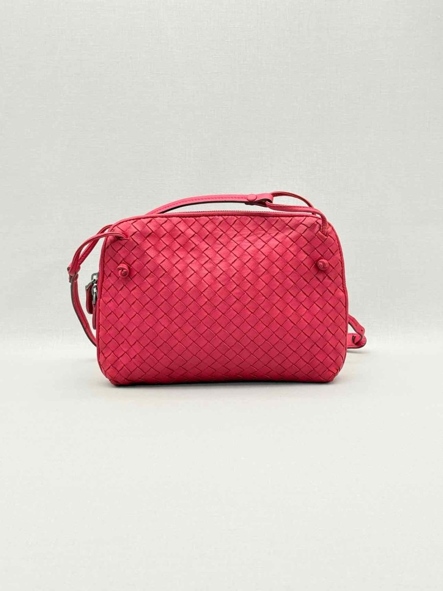 Pre-loved BOTTEGA VENETA Nodini Red Intrecciato Crossbody at Reems Closet
