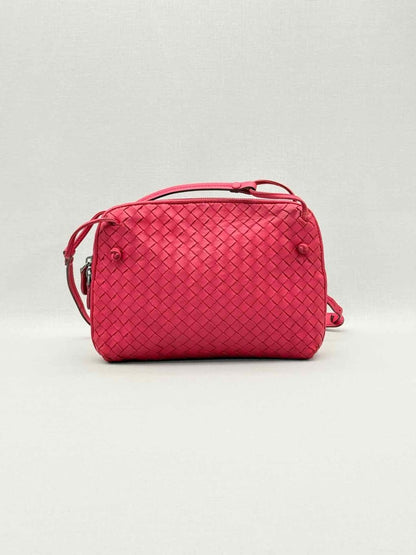 Pre-loved BOTTEGA VENETA Nodini Red Intrecciato Crossbody at Reems Closet