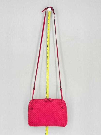 Pre-loved BOTTEGA VENETA Nodini Red Intrecciato Crossbody at Reems Closet