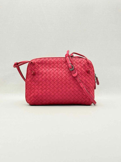 Pre-loved BOTTEGA VENETA Nodini Red Intrecciato Crossbody at Reems Closet