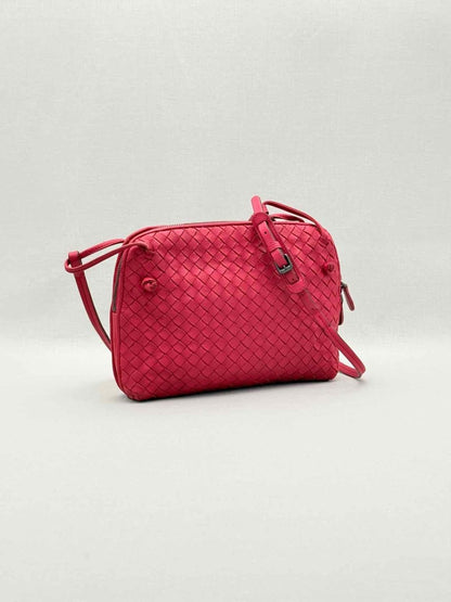 Pre-loved BOTTEGA VENETA Nodini Red Intrecciato Crossbody at Reems Closet