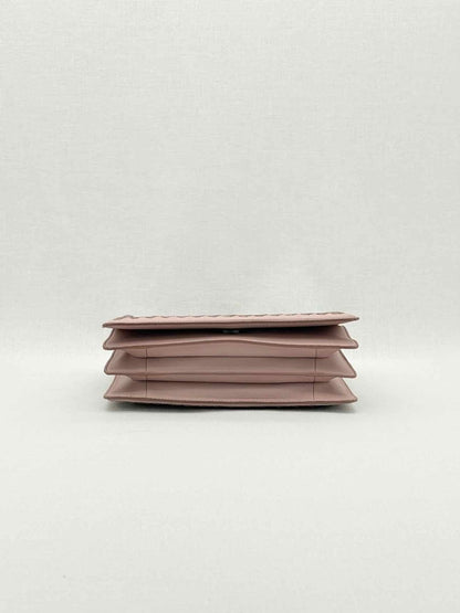 Pre - loved BOTTEGA VENETA Pink Woven Shoulder Bag at Reems Closet