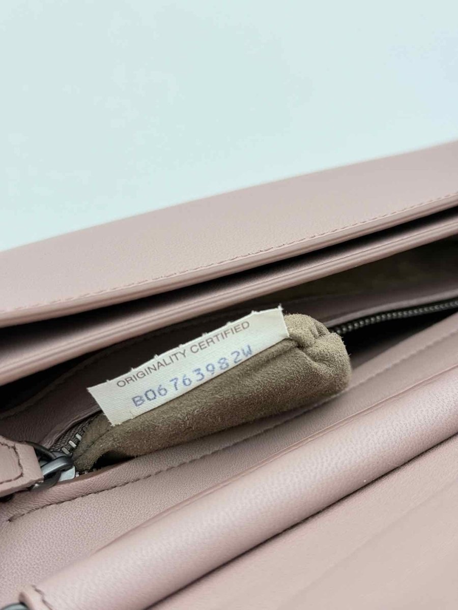 Pre - loved BOTTEGA VENETA Pink Woven Shoulder Bag at Reems Closet