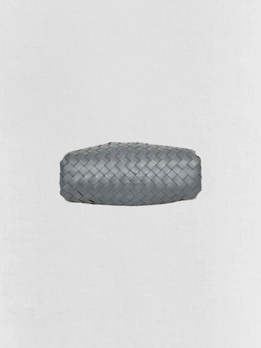 Pre - loved BOTTEGA VENETA Pouch Grey Intrecciato Clutch at Reems Closet