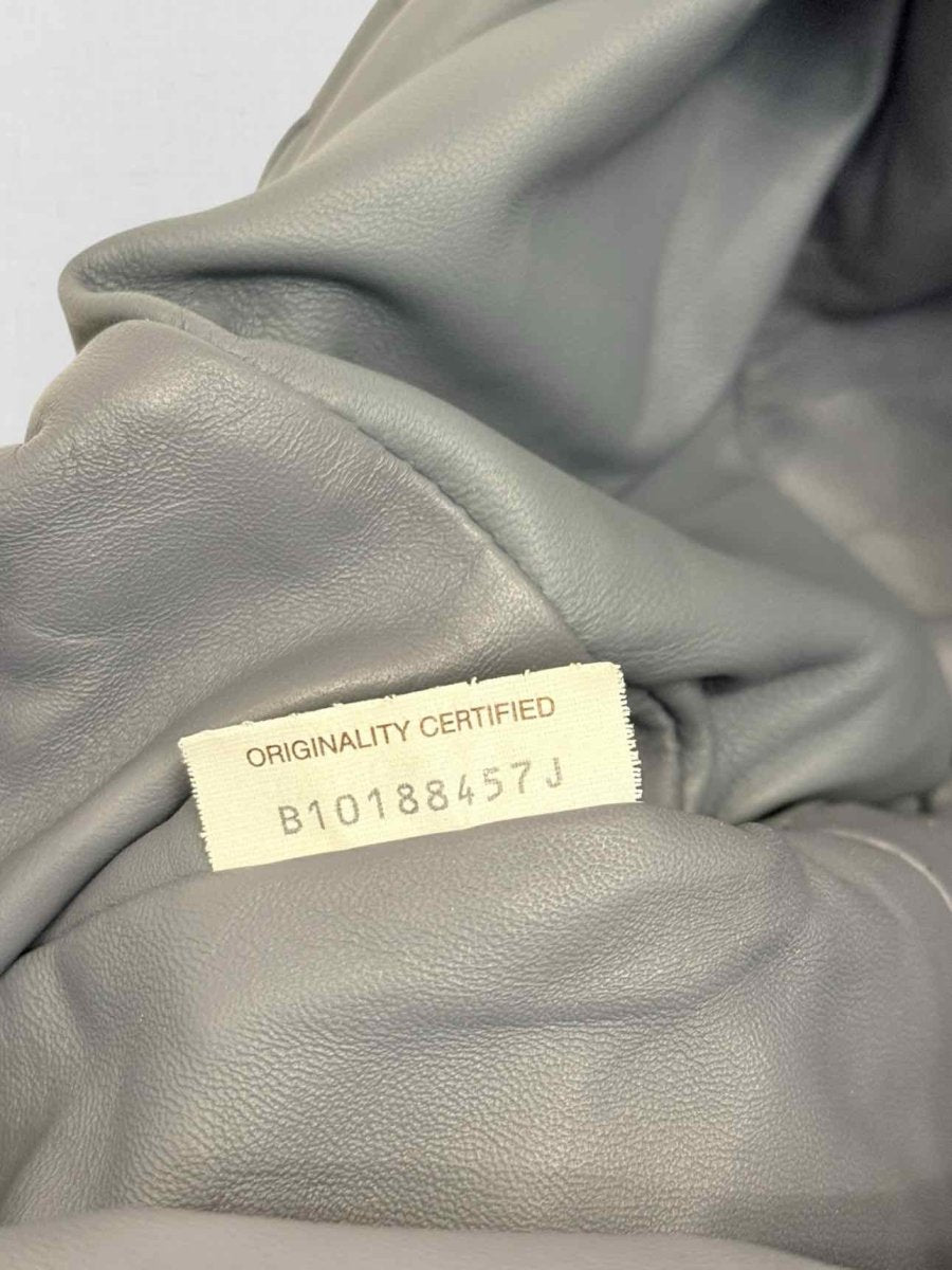 Pre - loved BOTTEGA VENETA Pouch Grey Intrecciato Clutch at Reems Closet