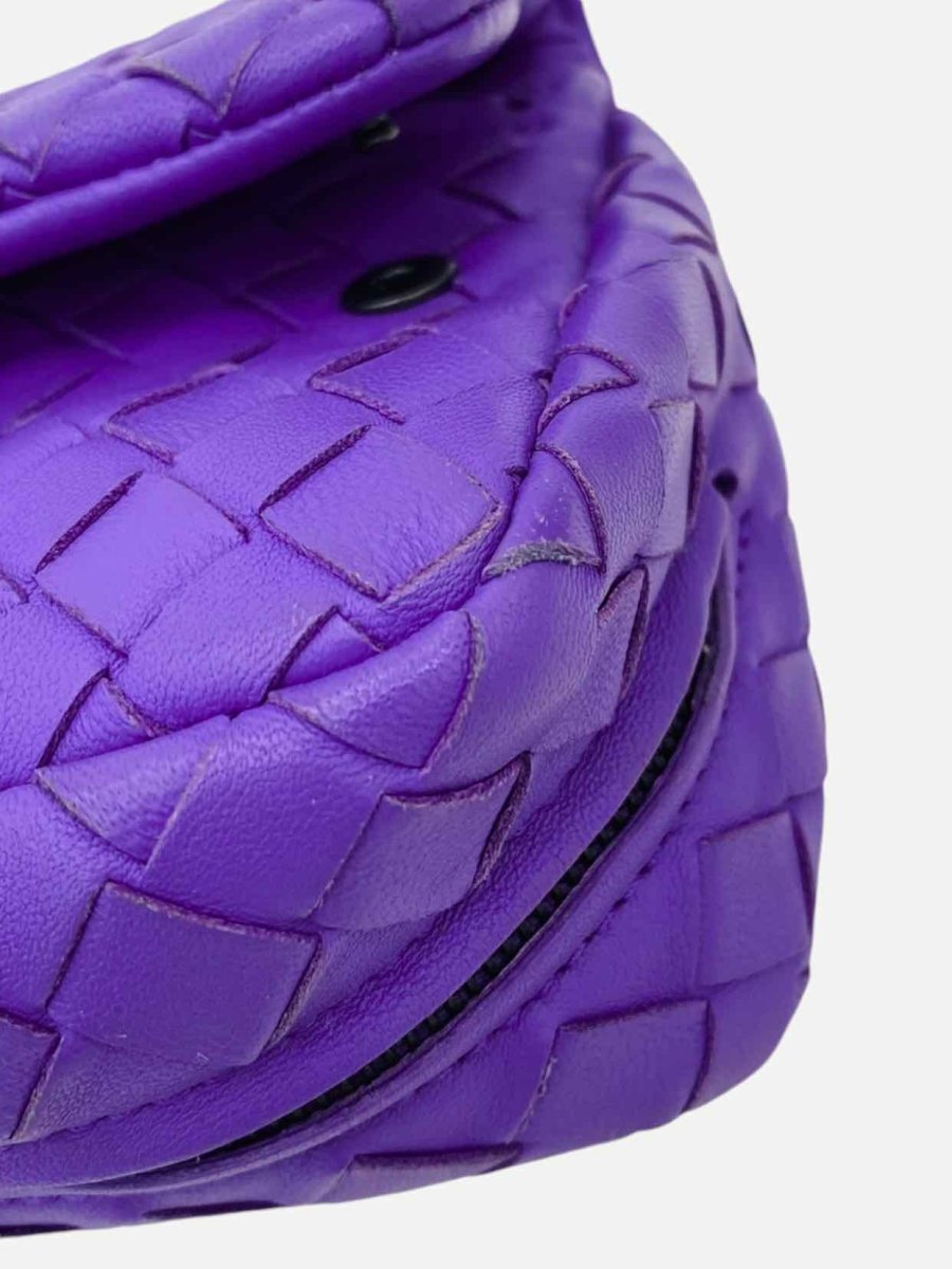 Pre - loved BOTTEGA VENETA Purple Intrecciato Crossbody at Reems Closet