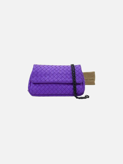 Pre - loved BOTTEGA VENETA Purple Intrecciato Crossbody at Reems Closet