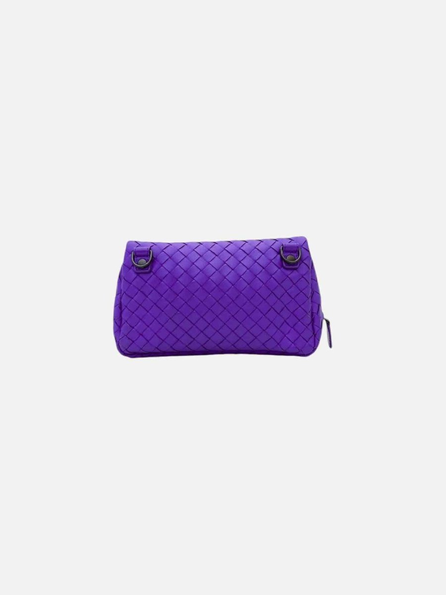 Pre - loved BOTTEGA VENETA Purple Intrecciato Crossbody at Reems Closet