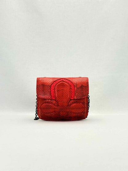 Pre - loved BOTTEGA VENETA Rialto Red Intrecciato Shoulder Bag at Reems Closet