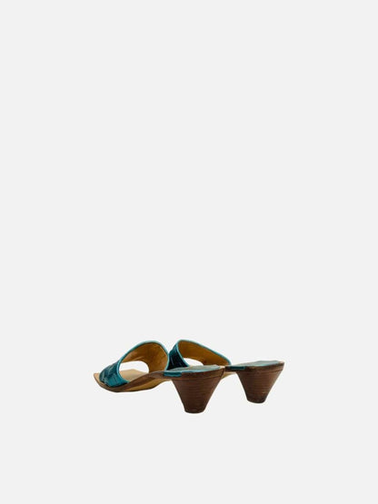 Pre-loved BOTTEGA VENETA Square Toe Intrecciato Size EU 41 Mules at Reems Closet