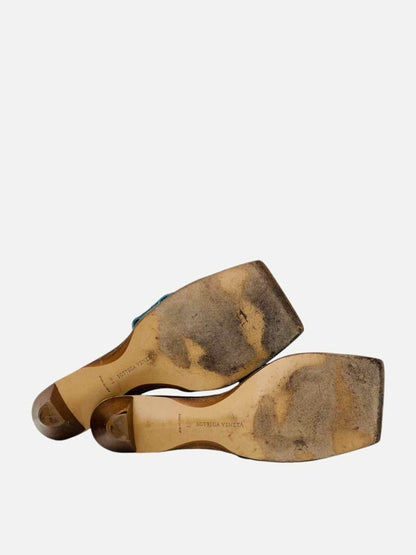 Pre-loved BOTTEGA VENETA Square Toe Intrecciato Size EU 41 Mules at Reems Closet