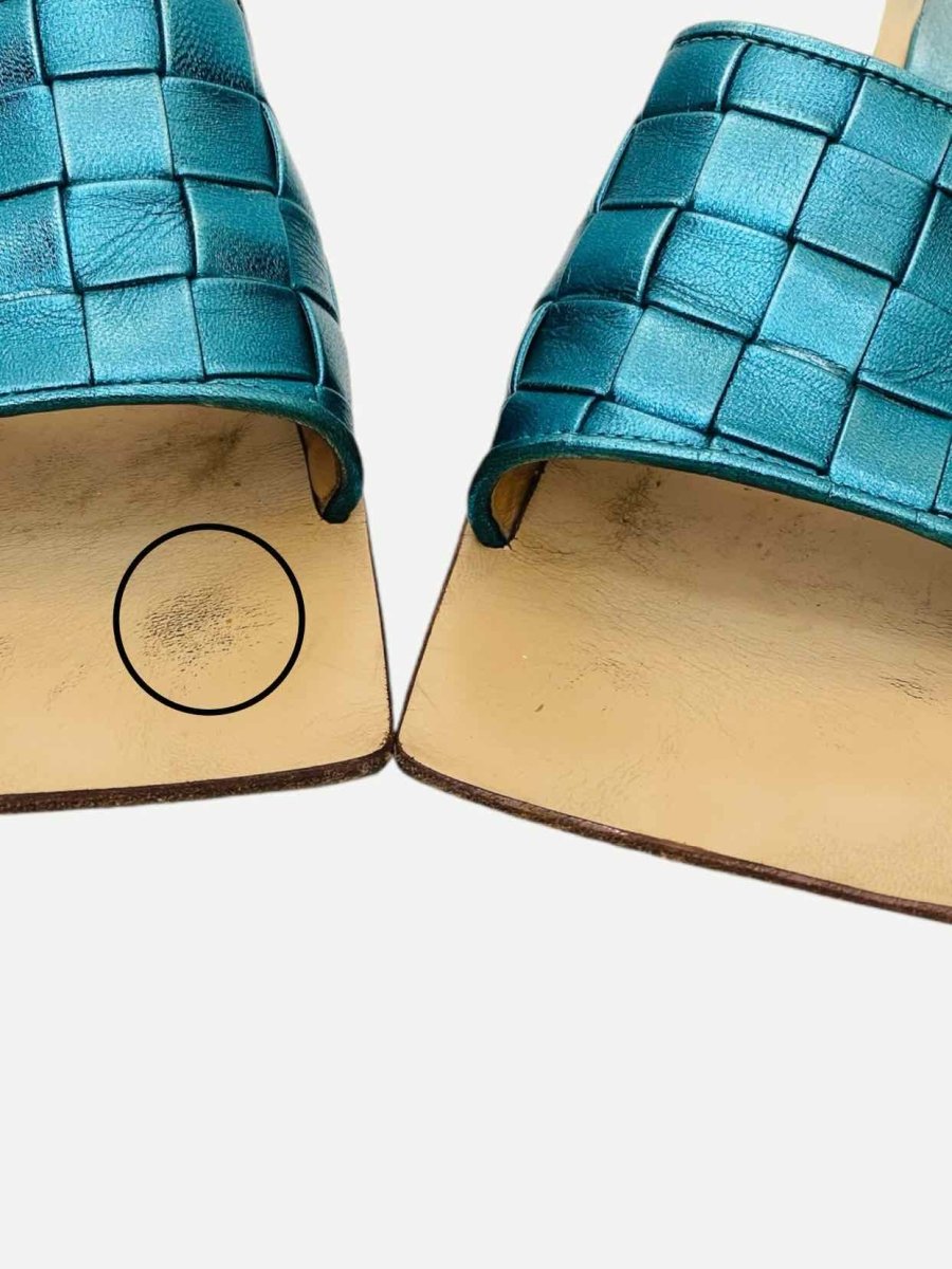Pre-loved BOTTEGA VENETA Square Toe Intrecciato Size EU 41 Mules at Reems Closet
