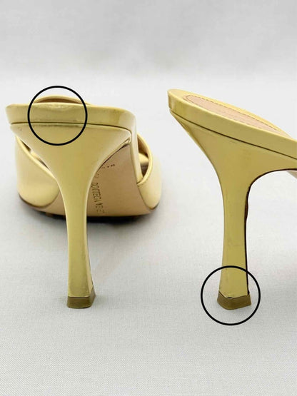 Pre-loved BOTTEGA VENETA Stretch Yellow Size EU 39 Mules at Reems Closet