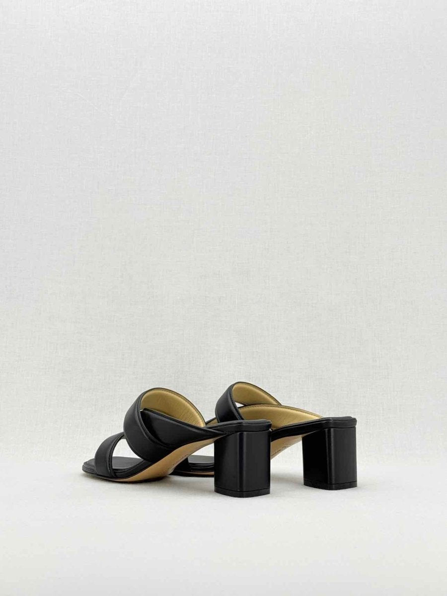 Pre - loved BOTTEGA VENETA The Band Black Size EU 38 Sandals at Reems Closet