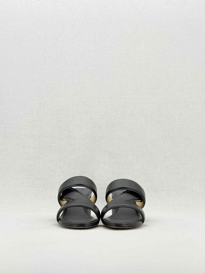 Pre - loved BOTTEGA VENETA The Band Black Size EU 38 Sandals at Reems Closet