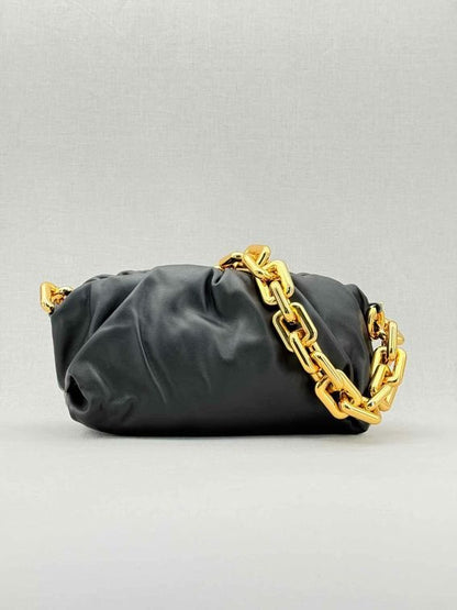 Pre - loved BOTTEGA VENETA The Chain Pouch Black Shoulder Bag at Reems Closet