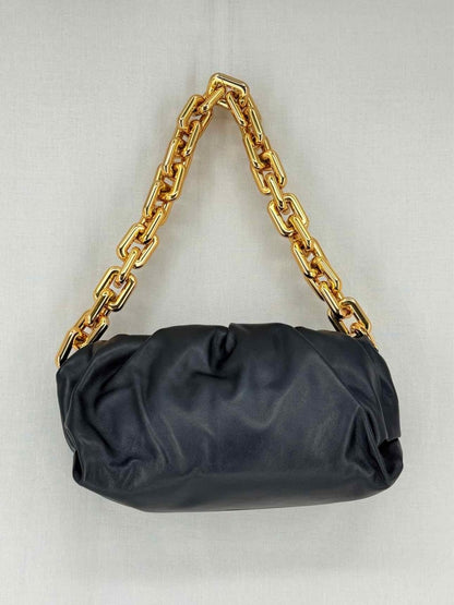 Pre - loved BOTTEGA VENETA The Chain Pouch Black Shoulder Bag at Reems Closet