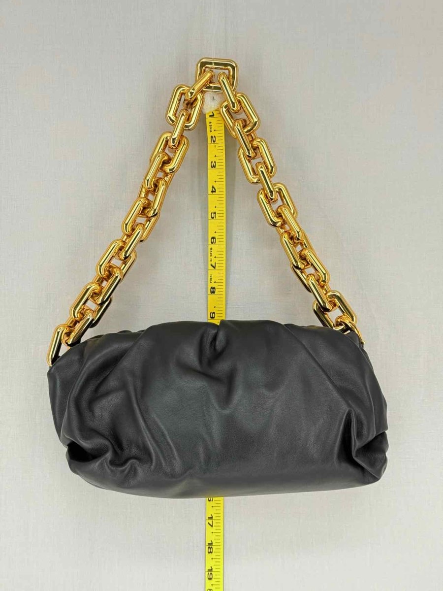 Pre - loved BOTTEGA VENETA The Chain Pouch Black Shoulder Bag at Reems Closet