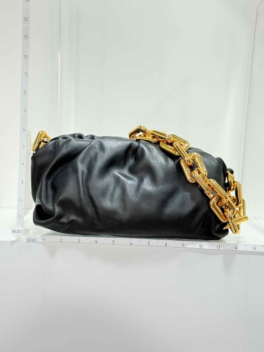 Pre - loved BOTTEGA VENETA The Chain Pouch Black Shoulder Bag at Reems Closet