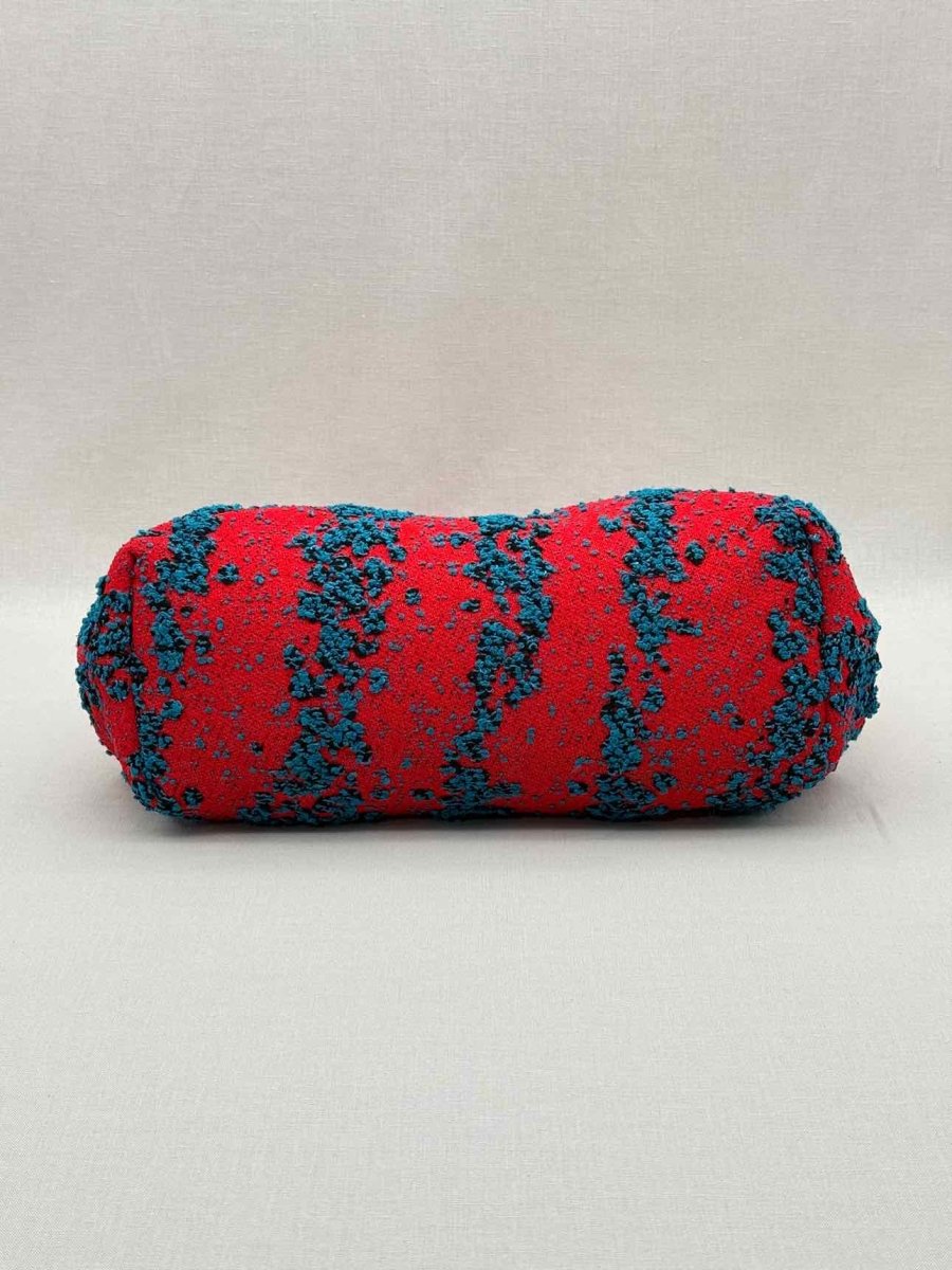 Pre - loved BOTTEGA VENETA Triangle Red & Blue Top Handle at Reems Closet