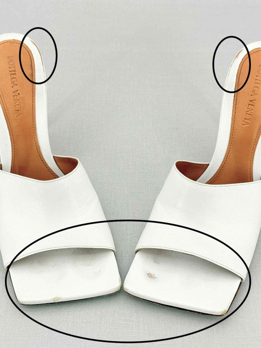 Pre - loved BOTTEGA VENETA White Size EU 39 Heeled Sandals at Reems Closet