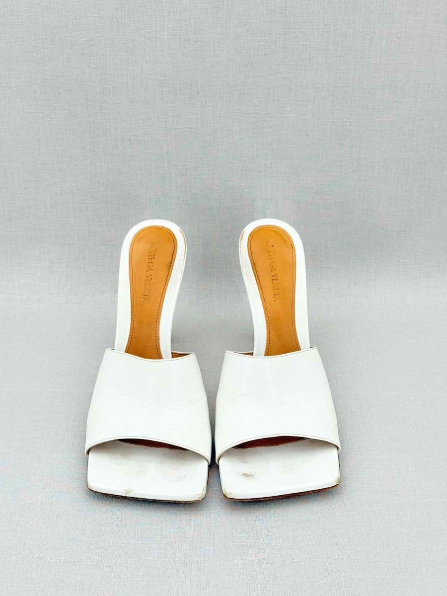 Pre - loved BOTTEGA VENETA White Size EU 39 Heeled Sandals at Reems Closet
