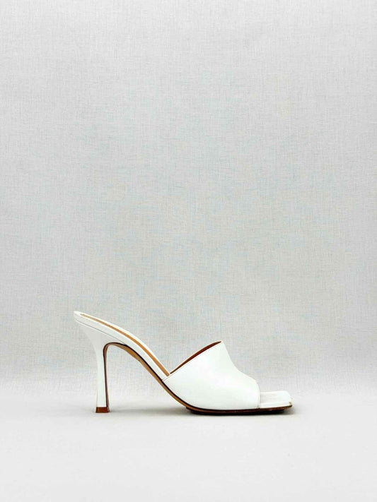 Pre - loved BOTTEGA VENETA White Size EU 39 Heeled Sandals at Reems Closet
