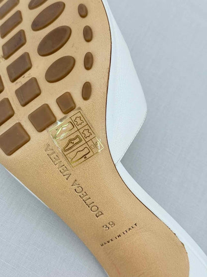 Pre - loved BOTTEGA VENETA White Size EU 39 Heeled Sandals at Reems Closet