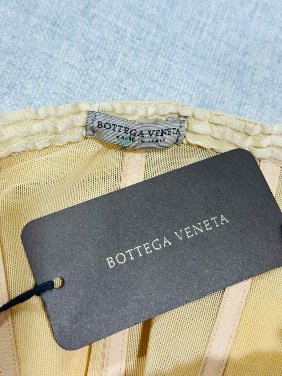 Pre - loved BOTTEGA VENETA Yellow Size Small Knee Length Dress at Reems Closet