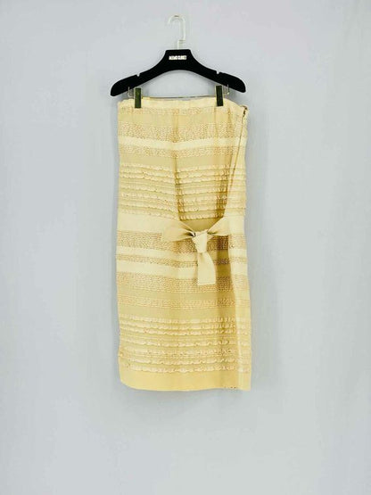 Pre - loved BOTTEGA VENETA Yellow Size Small Knee Length Dress at Reems Closet