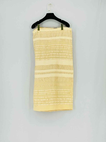 Pre - loved BOTTEGA VENETA Yellow Size Small Knee Length Dress at Reems Closet