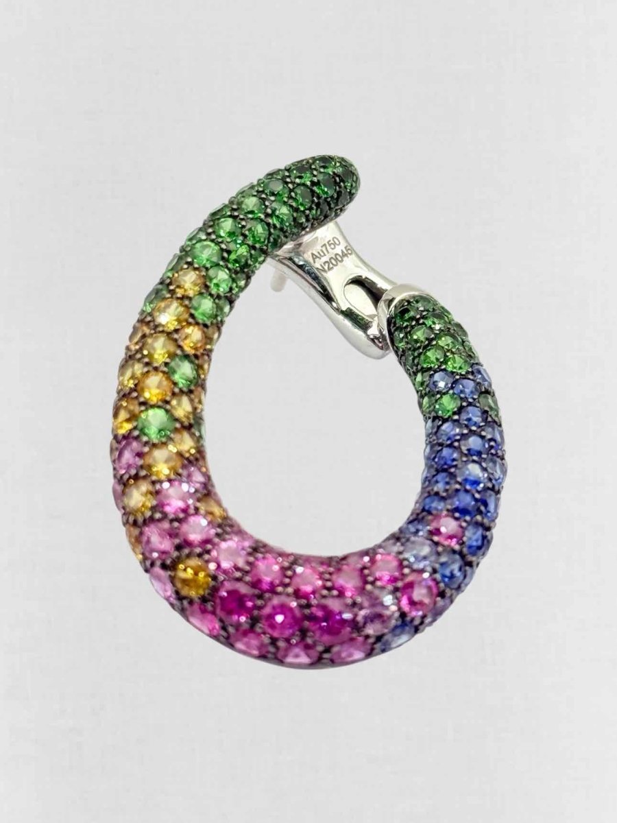 Pre - loved BOUCHERON Chameleon Hoop Earrings at Reems Closet