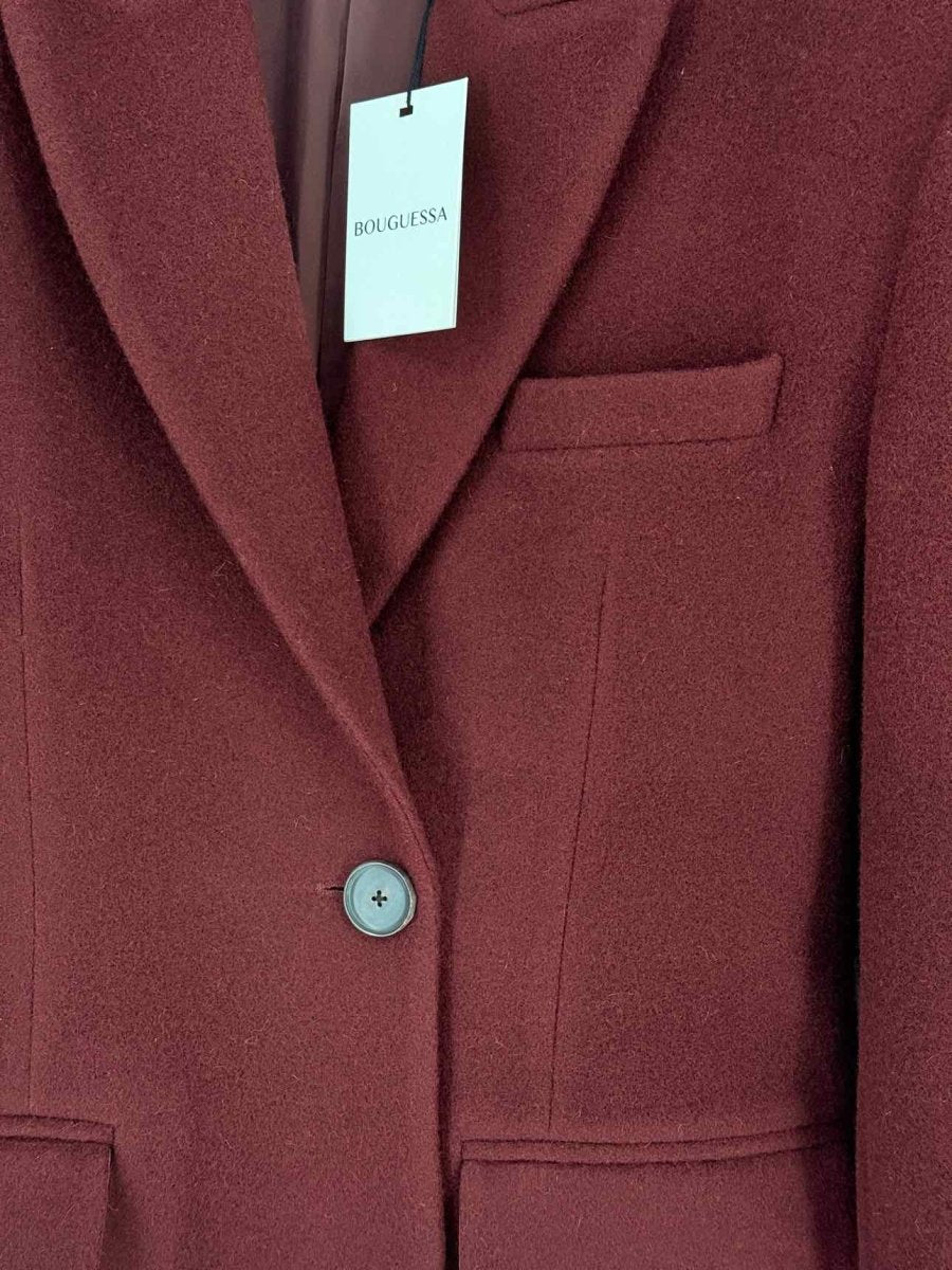 Pre - loved BOUGUESSA Burgundy Size Small Blazer at Reems Closet