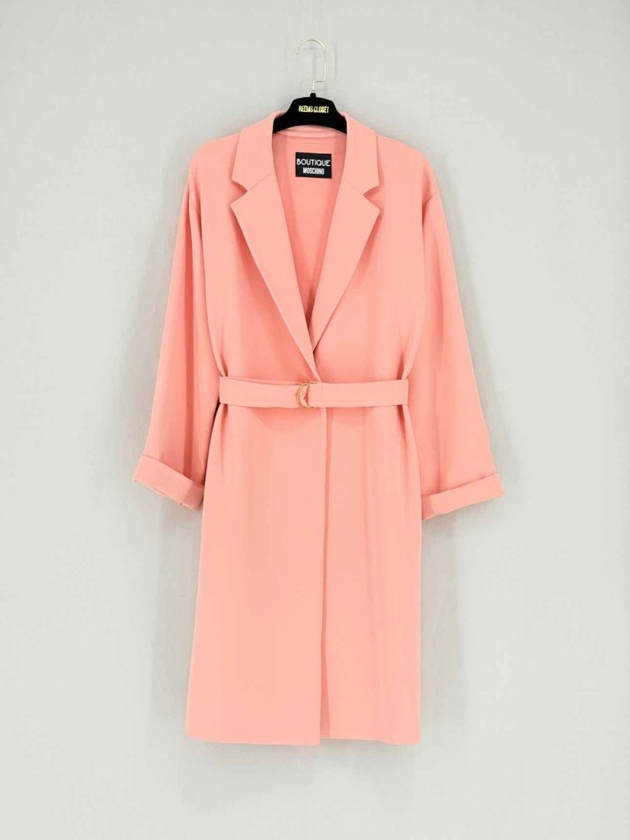 Pre - loved BOUTIQUE MOSCHINO Peach Size US 10 Coat at Reems Closet