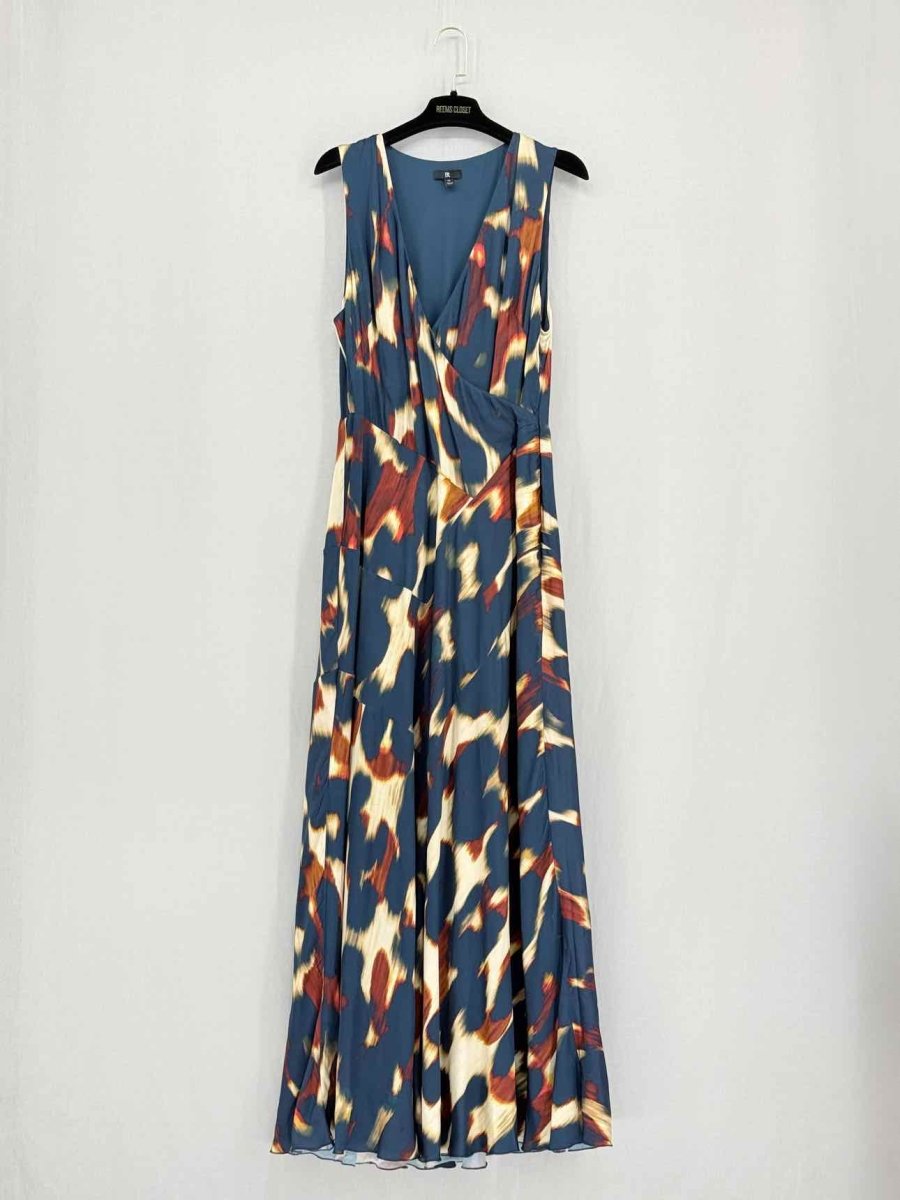 Pre - loved BR Jodi Navy Blue & Beige Size US 10 Long Dress at Reems Closet