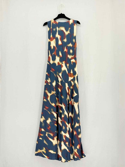 Pre - loved BR Jodi Navy Blue & Beige Size US 10 Long Dress at Reems Closet