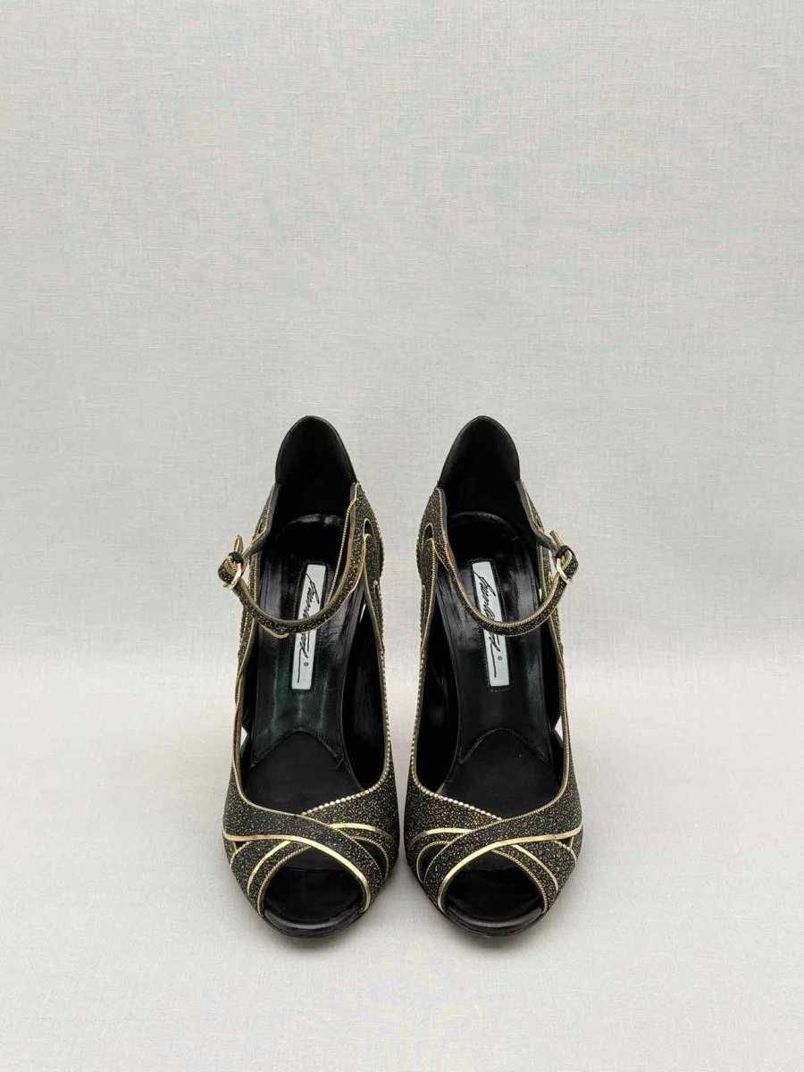 Pre-loved BRIAN ATWOOD Open Toe Black Size EU 40 Pumps at Reems Closet